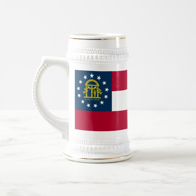 Caneca De Cerveja Bandeira do Estado da Geórgia (Esquerda)