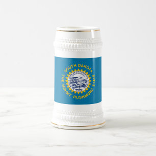 Caneca De Cerveja Bandeira do Estado de Dakota do Sul