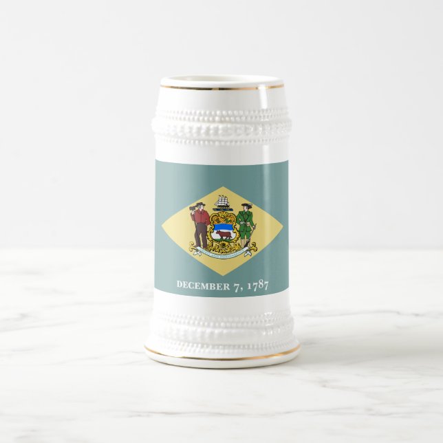 Caneca De Cerveja Bandeira do Estado de Delaware (Centro)