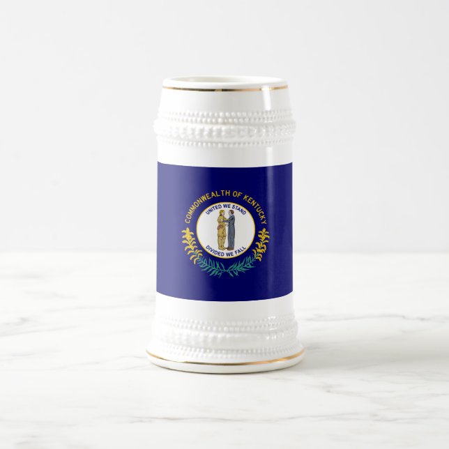 Caneca De Cerveja Bandeira do Estado de Kentucky (Centro)