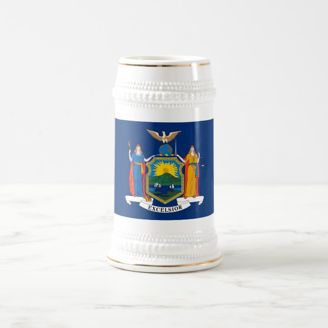 Caneca De Cerveja Bandeira do Estado de Nova Iorque (Centro)