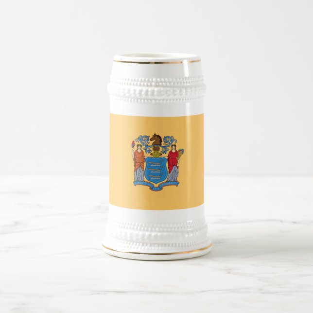 Caneca De Cerveja Bandeira do Estado de Nova Jersey (Centro)