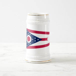 Caneca De Cerveja Bandeira do Estado de Ohio