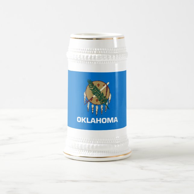 Caneca De Cerveja Bandeira do Estado de Oklahoma (Centro)