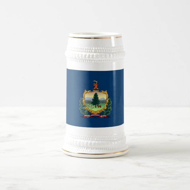 Caneca De Cerveja Bandeira do Estado de Vermont (Centro)
