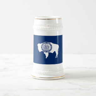 Caneca De Cerveja Bandeira do Estado de Wyoming