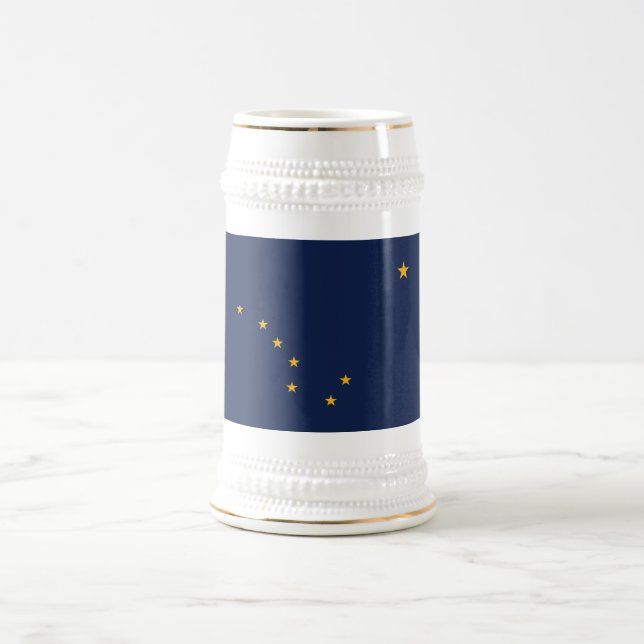 Caneca De Cerveja Bandeira do Estado do Alasca (Centro)