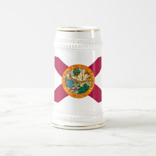 Caneca De Cerveja Bandeira do Estado Patriótico da Flórida