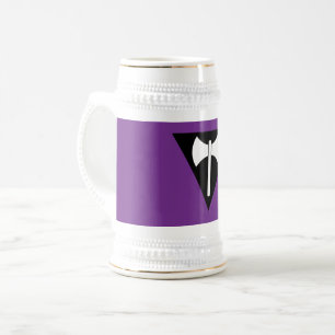 Caneca De Cerveja bandeira do orgulho lésbico SlipperyJoe feminista 
