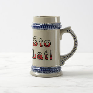 Caneca De Cerveja Bandeira do polonês do Lat de Sto