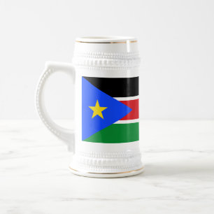 Caneca De Cerveja Bandeira do Sudão do Sul