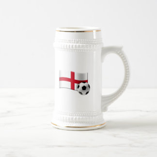 Caneca De Cerveja Bandeira e bola do futebol de Inglaterra