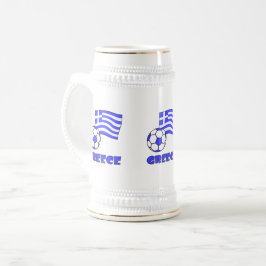 Caneca De Cerveja Bandeira Grega Bola de Futebol e Grécia