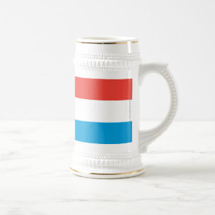 Caneca De Cerveja Bandeira lisa de Luxembourg