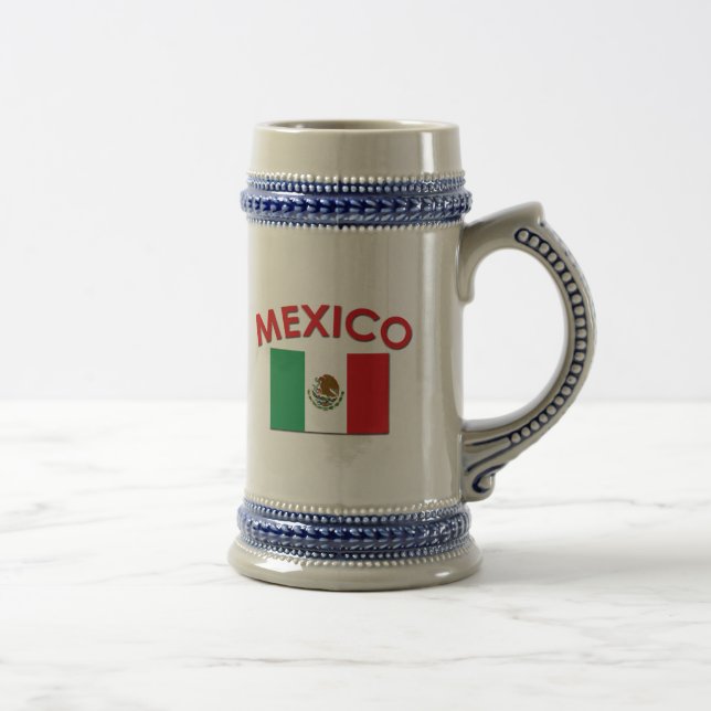 Caneca De Cerveja Bandeira mexicana (vermelha) (Direita)