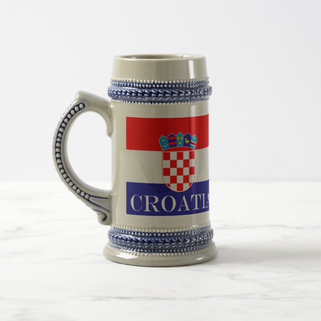 Caneca De Cerveja Bandeira nacional da Croácia Zastava Hrvatske (Esquerda)