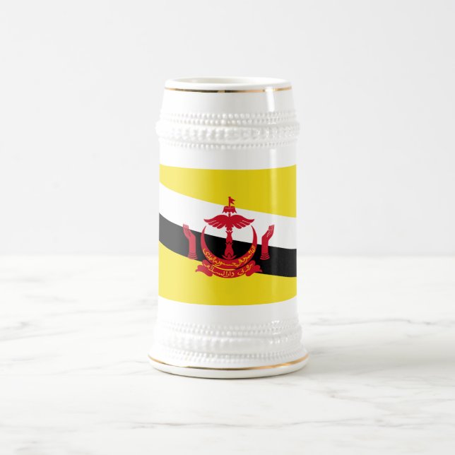 Caneca De Cerveja Bandeira Patriótica de Brunei (Centro)