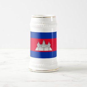 Caneca De Cerveja Bandeira Patriótica do Camboja