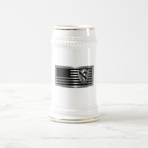 Caneca De Cerveja Bandeira Personalizada da Divisão de Cavalaria de