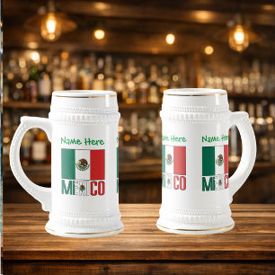 Caneca De Cerveja Bandeira Personalizada do México