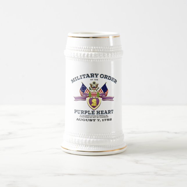 Caneca De Cerveja Bandeiras "CORAÇÃO ROXO" personalizáveis (Centro)
