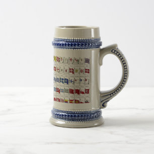 Caneca De Cerveja Bandeiras navais do mundo