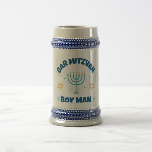 Caneca De Cerveja Bar Mitzvah - Estrela Moderna de David