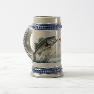 Caneca De Cerveja Bass Bass Largemouth Pulando