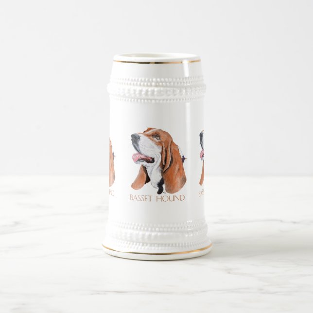 Caneca De Cerveja Basset Hound (Centro)