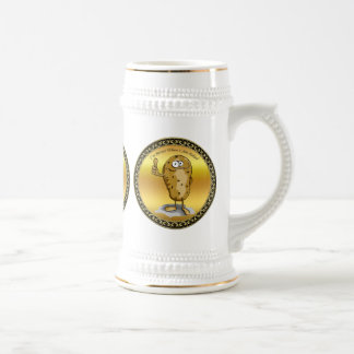 Caneca De Cerveja Batata personagem de desenho animado com olhos gra