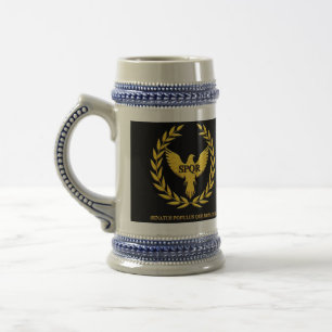Caneca de Cerveja (Bear Mug) Águia Romana em Preto