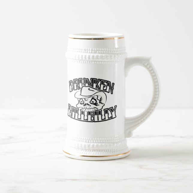 Caneca de cerveja bêbedo do design do crânio do (Direita)