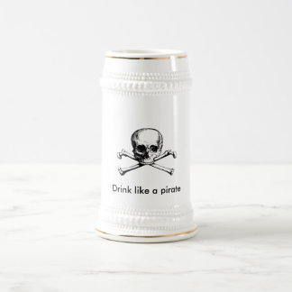 Caneca De Cerveja Bebida como um pirata