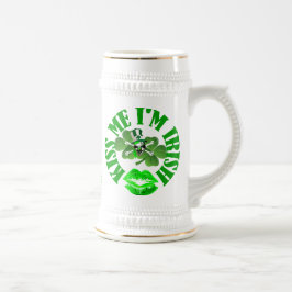 Caneca De Cerveja beije-me que eu sou irlandês