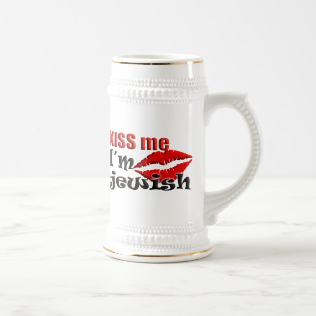 Caneca De Cerveja Beije-me Sou Judeu (Direita)