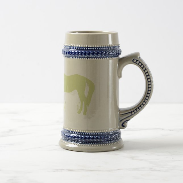Caneca De Cerveja Beijos do cavalo (verde) (Direita)