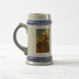 Caneca De Cerveja Bela arte de fantasia engraçada hippogriff de olho
