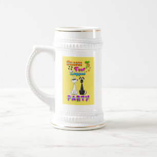 Caneca De Cerveja Bem-Vindo A Quatro Festas De Perna