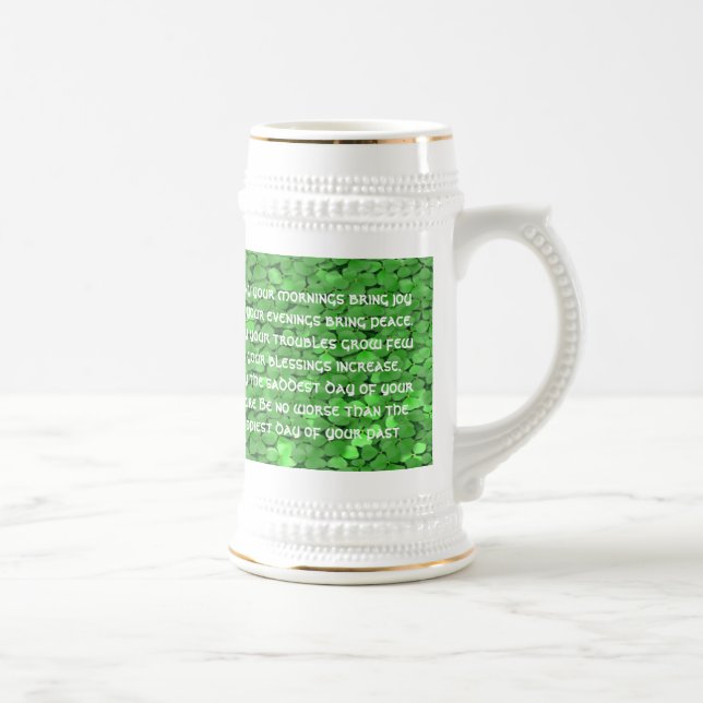 Caneca De Cerveja Bênção de Casamento Irlandês - Personiz... - Perso (Direita)