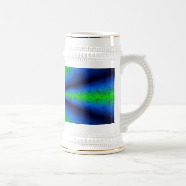Caneca De Cerveja blau grün Regenbogen em Elefantenhaut leder Optik (Direita)