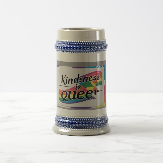 Caneca De Cerveja Bondade é Queer - Projetada por ShelloCB (Centro)