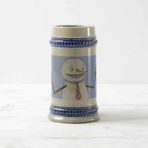 Caneca De Cerveja Boneco de neve de canto