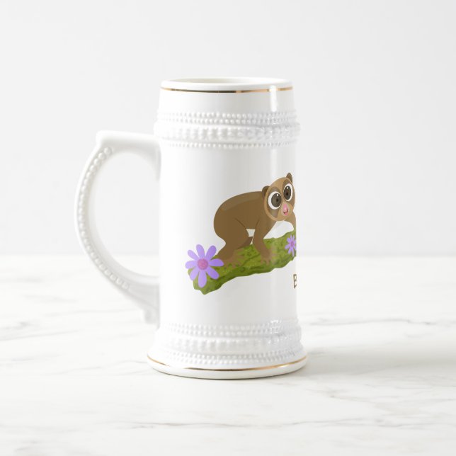 Caneca De Cerveja Bons e felizes loris em desenhos animados (Esquerda)