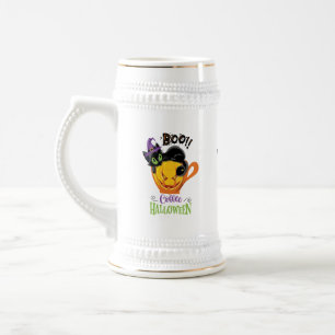 Caneca De Cerveja Boo Black Cat, Assustador Pumpkin Café Halloween