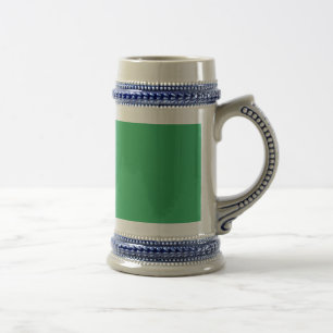 Caneca De Cerveja Botão Personalizado Esmeralda Verde