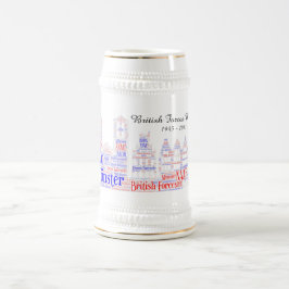 Caneca de cerveja Branca das Forças Britânicas Mün