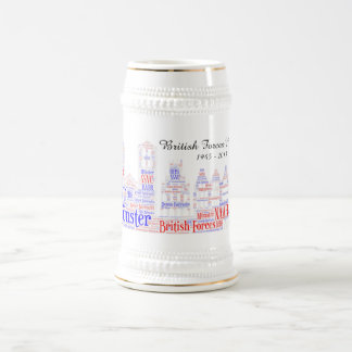 Caneca de cerveja Branca das Forças Britânicas Mün