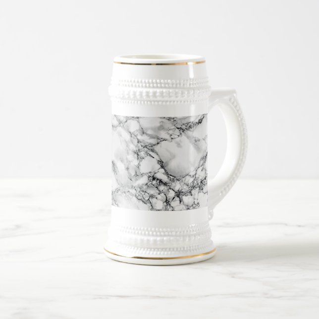Caneca de cerveja branca de bolhas (Frente Esquerda)