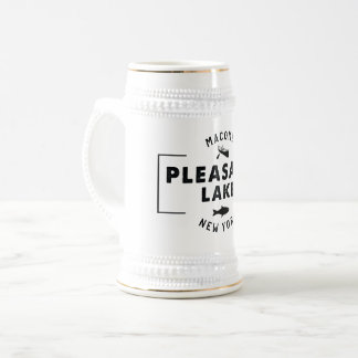 Caneca de cerveja branca/Dourado do lago agradável
