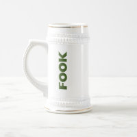 Caneca de cerveja branca vertical com trilha doura